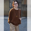 西遇美拉德棕色套头毛衣女2026年春季新款时髦软糯宽松毛针织衫SS060027 商品缩略图3