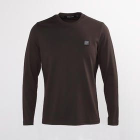 Marco Azzali 墨绿色圆领长T TC57232A7