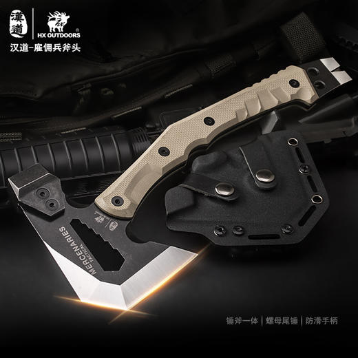 汉道-【雇佣兵战术斧】户外战术工兵斧斧头刀武器野战斧营地斧子开山斧户外野营斧 商品图0
