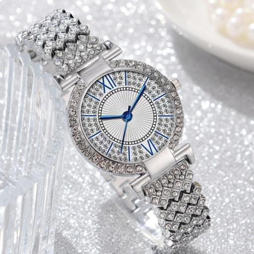 【时尚奢华❗️满天星轻奢手表】时尚潮流优雅灵动，质感纹理表盘，精钢满钻表戴，佩戴轻松便捷，全网爆款跨境亚马逊直播引流新款星钻系列QQ情人节礼物男女朋友 商品图0