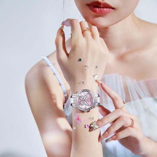 【亚铂尼❗️梦幻大蝴蝶手表】挚爱舒适主义，矿物质玻璃镜面，温润亲肤表带，30米生活防水，轻奢腕表学生职场百搭防水带历女石英表QQ情人节礼物男女朋友 商品图0