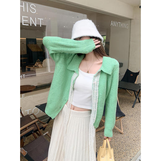 <曾小咸推荐>现货秒杀 ！微信超特价！蕾丝蝴蝶结针织开衫 日常189.99 立减110 秒杀79.99！！ 商品图3