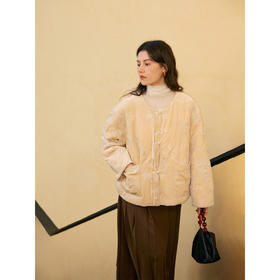 HeyDress新中式丝绒刺绣棉服