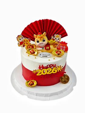 2026“马到财来”（提前5小时预定）蛋糕上面的装饰是巧克力可食用