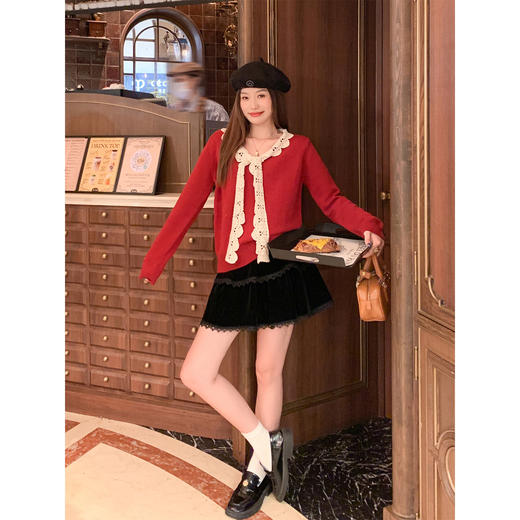 <曾小咸推荐>2.6现货秒杀 ！微信超特价！蕾丝边针织衫 日常169.99 立减80 秒杀89.99！！半身裙 秒杀69.99！ 商品图2