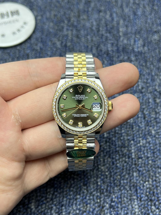 细节决定成败—新款劳力士 ARF日志型系列31mm ARF日志31女款 蚝式日志型 橄榄绿 间金绿盘钻圈 女士腕表 商品图1