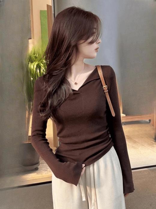 <曾小咸推荐>纯欲辣妹V领长袖 日常109/件 活动价59.99！！【最后一点现货，卖完下架】 商品图5