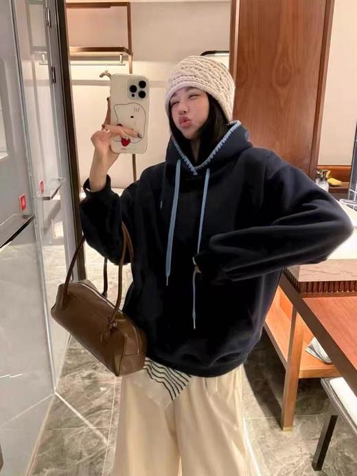 🔥🔥🔥奥粒绒【重工刺绣】贝壳绣～冬季厚款精致刺绣连帽卫衣-喜出 商品图0