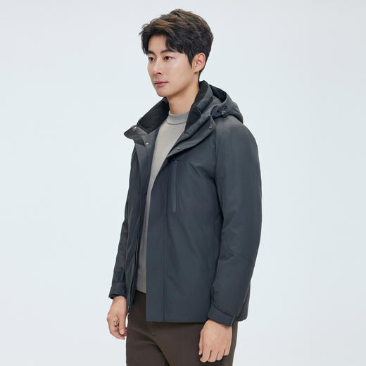 【门店同款&鸭绒】圣得西2025年冬季连帽拒水羽绒服防风保暖外套 商品图2