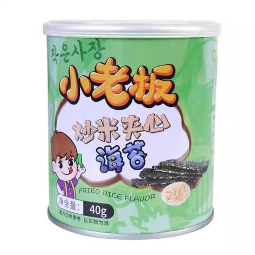 【超市】小老板 炒米夹心海苔 40g/罐 商品图0