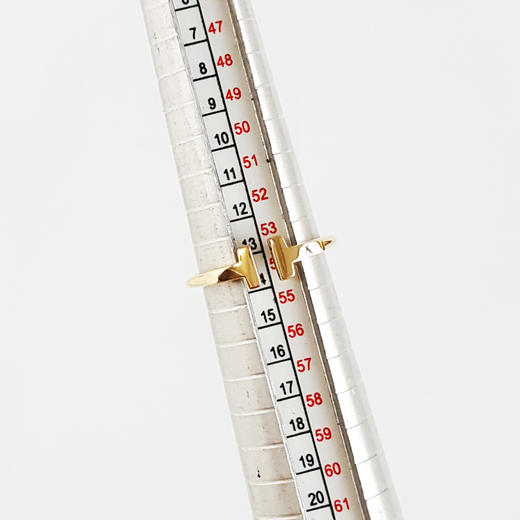 【95新】Tiffany & Co.蒂芙尼Tiffany T 系列18K黄金双T线圈开口戒指54号女士 091225TH13 商品图5