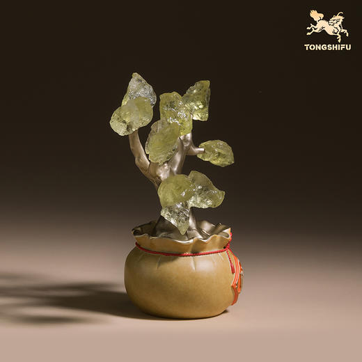 铜师傅《水晶树》工位办公桌招财水晶发财树 家居装饰工艺品礼物 商品图2