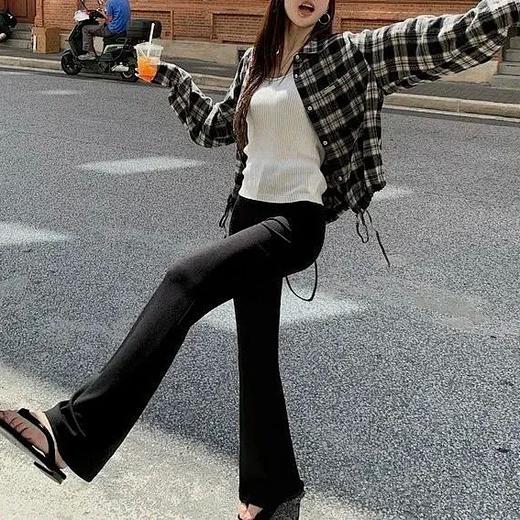 Beau Muse 微喇小黑裤❗️腿型作弊神器，穿出超模比例感 可通勤可炸街的万能公式🔥美的毫无压力 商品图6