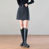 「自」全新升级【铂金会员146/天猫189/差价43】(02327)洛诗琳复古格纹毛呢半身裙2025冬季新款高腰通勤A字包臀裙 商品缩略图0
