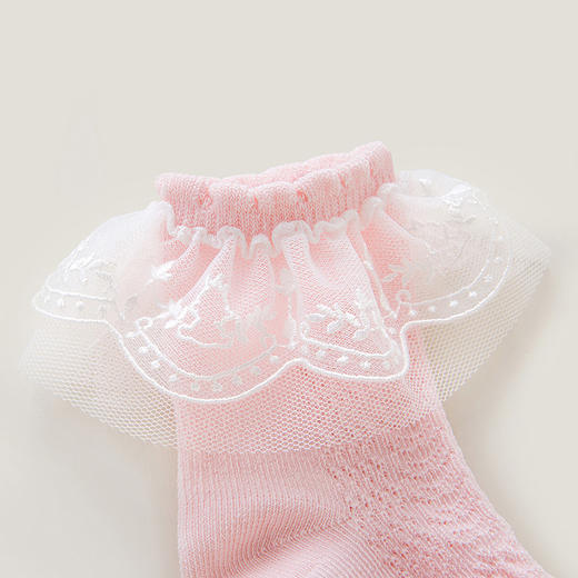 英氏短袜女宝宝蕾丝袜2双装春夏YIWCJ0P043A 商品图1