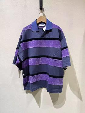 女款条纹短袖polo衫zi