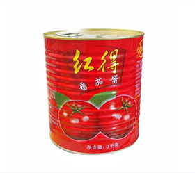 【QT】红得番茄酱3kg番茄酱无添加剂板面上色冷面商用大桶