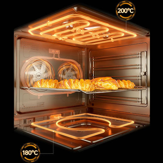 凯度TDMAX彩屏80L大容量蒸烤一体机嵌入式蒸烤箱双热风家用蒸箱 商品图2