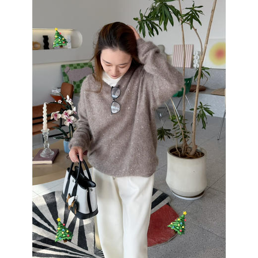 2512311    “圣诞🧑‍🎄毛衣” 珠片 拉绒 羊毛+真丝 商品图13