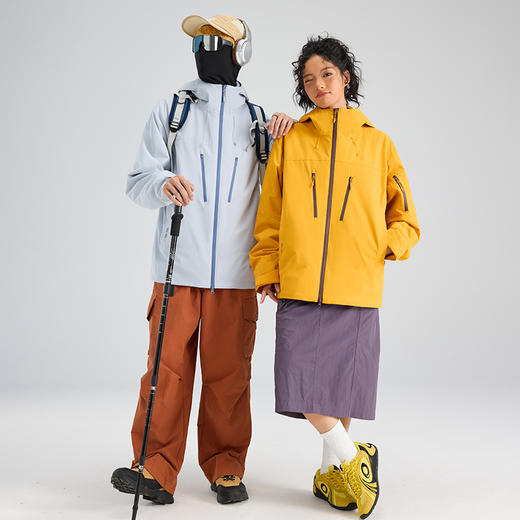 LUCKY DEER/幸运鹿情侣款时尚户外保暖防泼水透气三合一旅行外套8568 商品图3