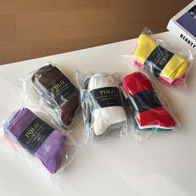 原单！RL经典女式中筒袜一包3双装