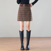 「自」全新升级【铂金会员146/天猫189/差价43】(02327)洛诗琳复古格纹毛呢半身裙2025冬季新款高腰通勤A字包臀裙 商品缩略图1