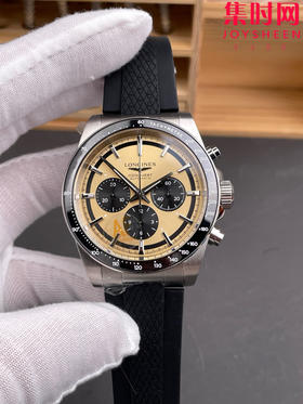 AF浪琴康卡斯计时系列 康卡斯悦动计时 男士腕表 胶带款 表径42mm