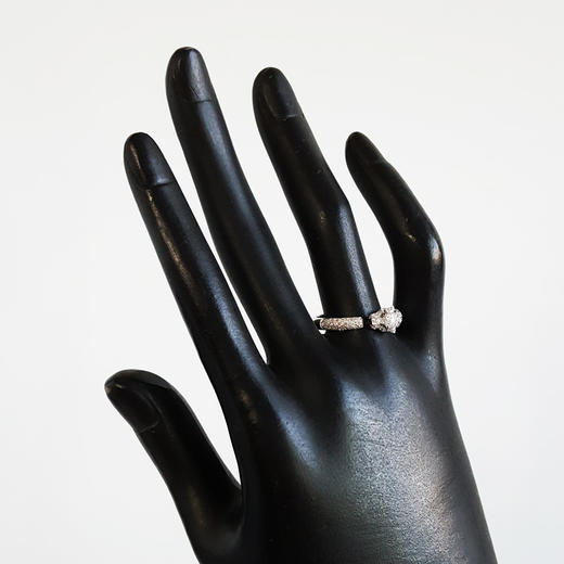 【天然正品】AU750白金时尚经典定制款满钻豹子造型开口钻石戒指58号 071225NJS28 商品图7