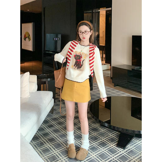 <曾小咸推荐>3.1现货秒杀！微信超特价！杏色圆领毛衣长袖上衣 日常189.99 立减100 秒杀89.99！ 商品图3