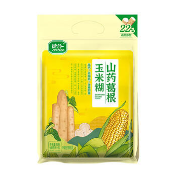 捷氏低脂高钙山药葛根玉米糊600g无蔗糖玉米羹粗粮暖胃早餐冲饮代餐粉 /水饮冲调 /冲饮谷物 /米糊 商品图2