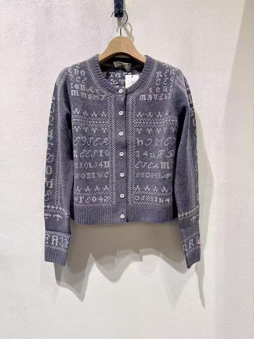 女款提花针织开衫毛衣hu 商品图0