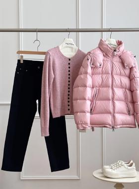 男女同款超火玛雅蒙口羽绒服460克白鸭绒