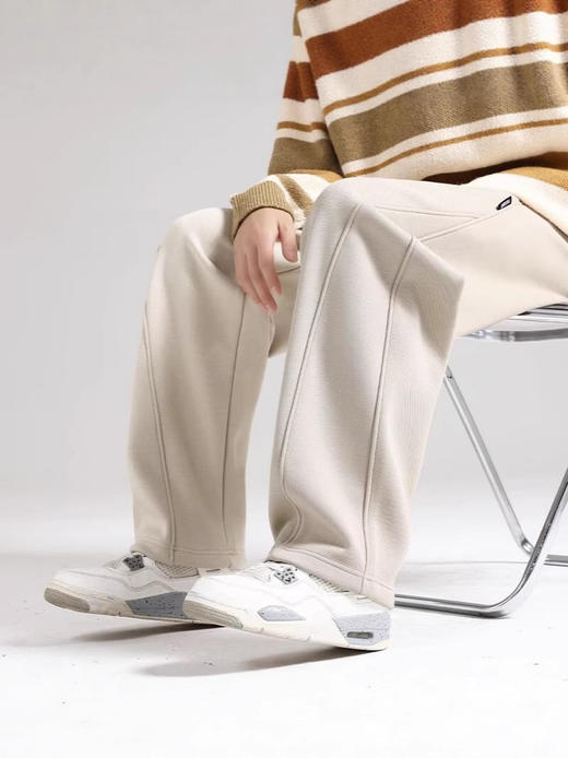 【垂感设计立体有型❗️不挑身材显高显瘦】裤子男款秋冬直筒弯刀裤休闲男裤宽松阔腿卫裤冬季运动裤男。jb 商品图3