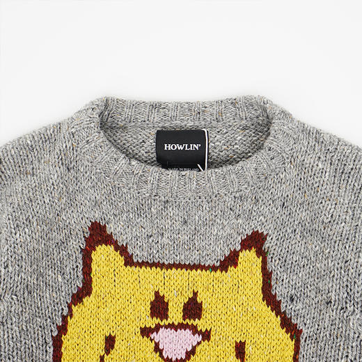 Howlin SMILING FACES 女装笑脸羊毛马海毛圆领毛衣 商品图1
