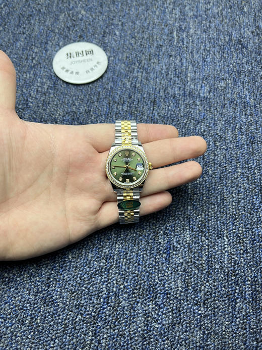 细节决定成败—新款劳力士 ARF日志型系列31mm ARF日志31女款 蚝式日志型 橄榄绿 间金绿盘钻圈 女士腕表 商品图8