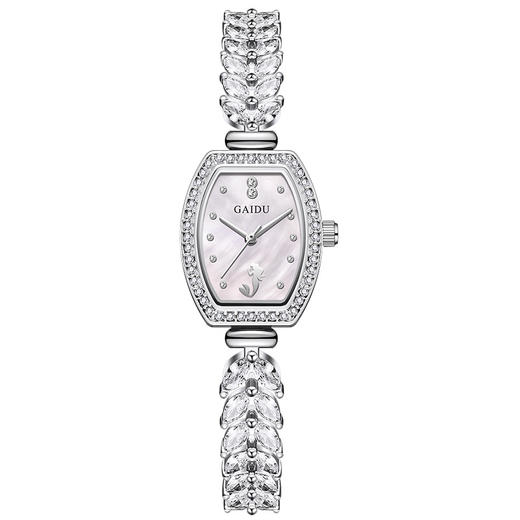 【原创设计❗️美人鱼手链】富有光泽感，梦幻且浪漫，满圈钻饰，小巧灵动出彩迷人，细腻美感，时尚小巧酒桶型防水轻奢石英腕表QQ情人节礼物男女朋友 商品图4