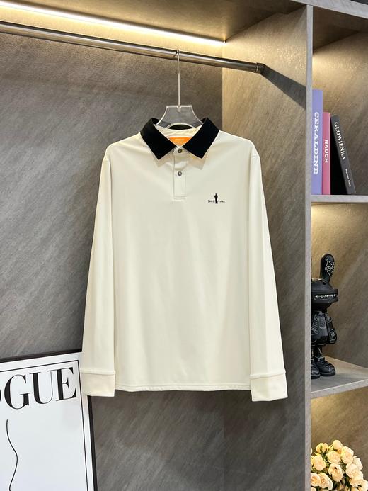 点此购买 比音勒芬秋冬季男士加绒螺纹领长袖POLO衫 ss 338206 商品图3