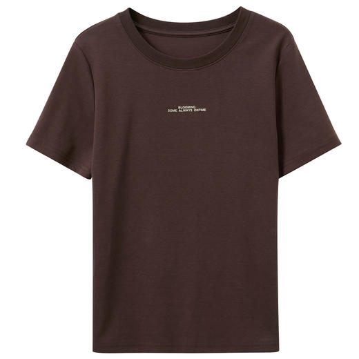 三彩2026春季新款字母印花T恤休闲正肩短袖圆领上衣打底套头M 商品图4