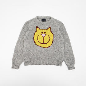 Howlin SMILING FACES 女装笑脸羊毛马海毛圆领毛衣