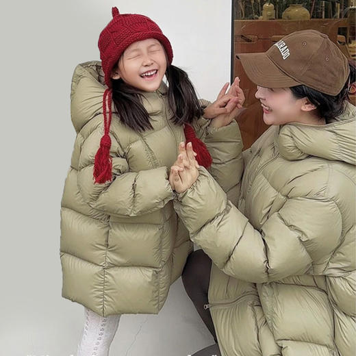 【JN*Y代工厂同源同料】高充绒中长款亲子泡芙羽绒服3.0【1W件现货72h】FF 商品图0