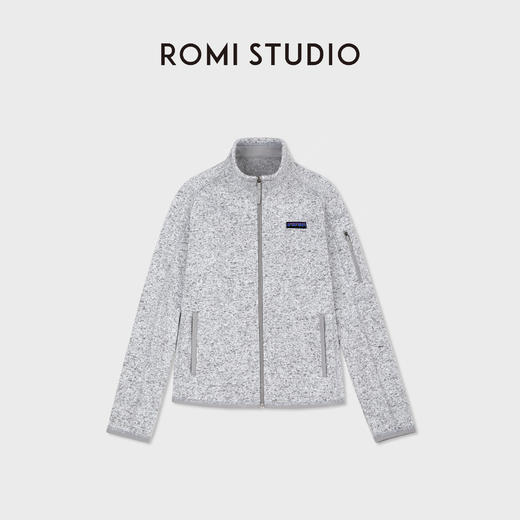 ROMI STUDIO“磨绒针织”亲肤弹力修身YKK立领细绒外套RWCAWD6338 商品图0