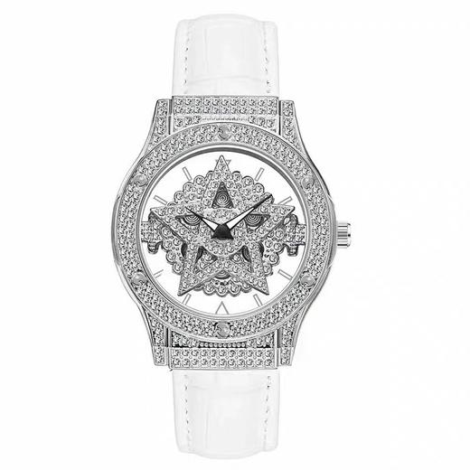 【时来运转❗️雪花女神轻奢手表】优质轴承360°转动，唯美圆盘修饰腕形，透视底盖，柔软亲肤佩戴舒适，爆款女士镂空雪花时来运转防水腕表新款QQ 商品图4