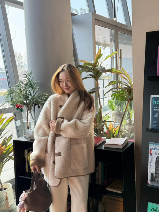 2512314    无领 颗粒羊毛🐑 双面外套 商品图8