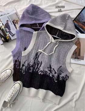 33BAR150660#粗针连帽背心