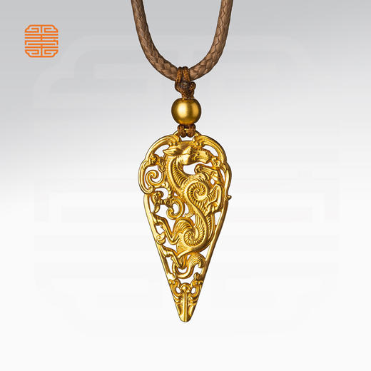 玺匠金铺《龙马当卢》足金9999 黄金吊坠项链新年礼物 商品图1
