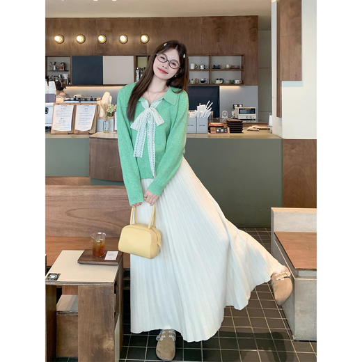 <曾小咸推荐>现货秒杀 ！微信超特价！蕾丝蝴蝶结针织开衫 日常189.99 立减110 秒杀79.99！！ 商品图1