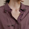 【林栖设计小店】手工钩花|檀木色苎麻衬衣透气肌理感2026早春新款上衣女1961200 商品缩略图4