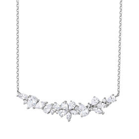 卡蒂罗纯白茉莉项链女纯银轻奢小众饰品高级设计感锁骨链毛衣链