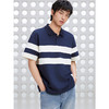 【凉感】GXG男装 条纹拼色polo衫短袖男商务拼接上衣 25夏新品 商品缩略图2
