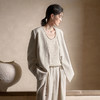 【林栖设计小店】松弛舒意|棉麻混纺西装外套配手编挂饰2026早春新款上衣1961083 商品缩略图1